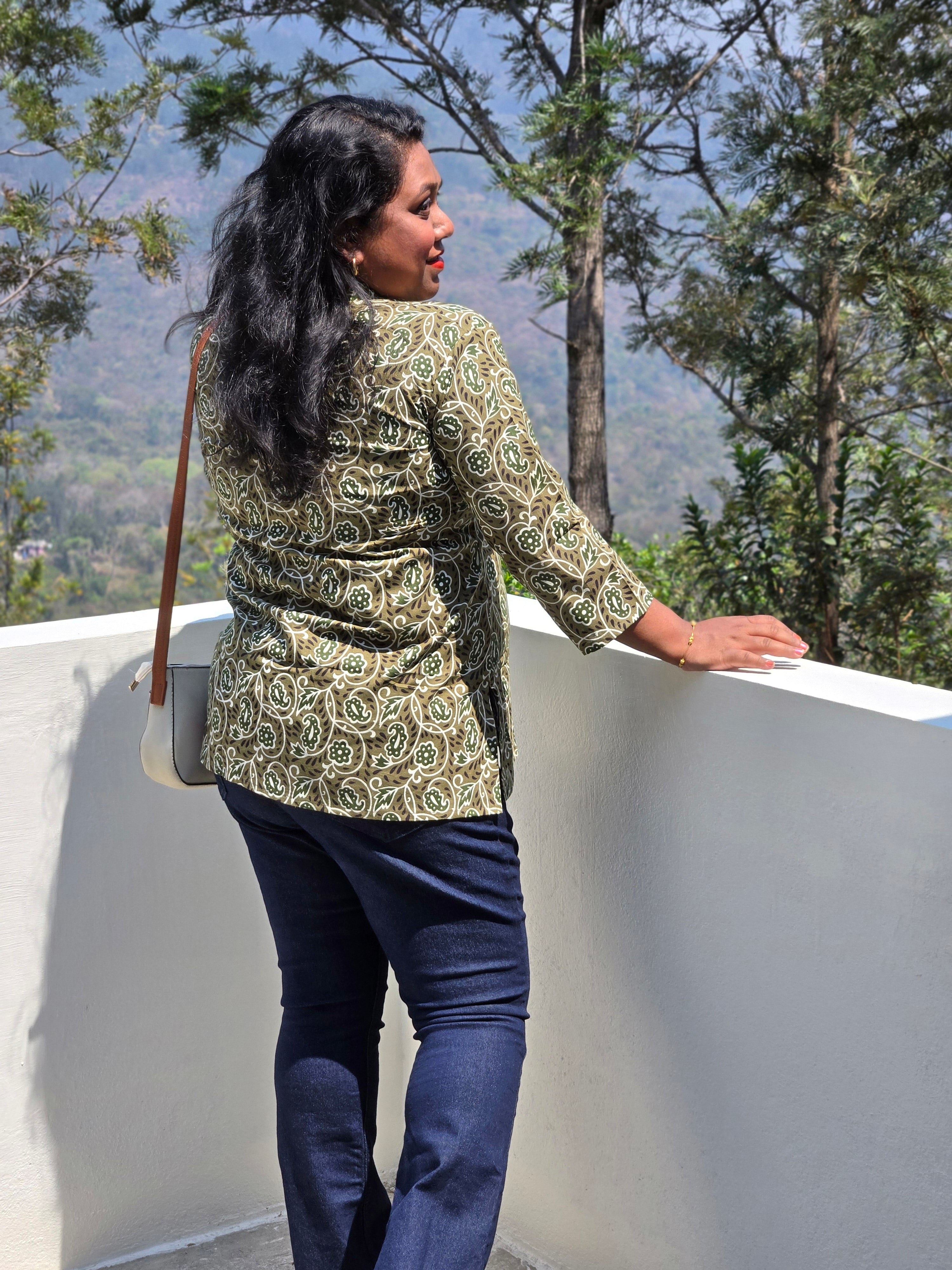 Vrinda Ajrakh Cotton Short Kurti