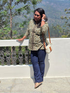 Vrinda Ajrakh Cotton Short Kurti
