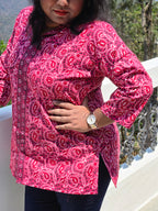 Vrinda Ajrakh Cotton Short Kurti