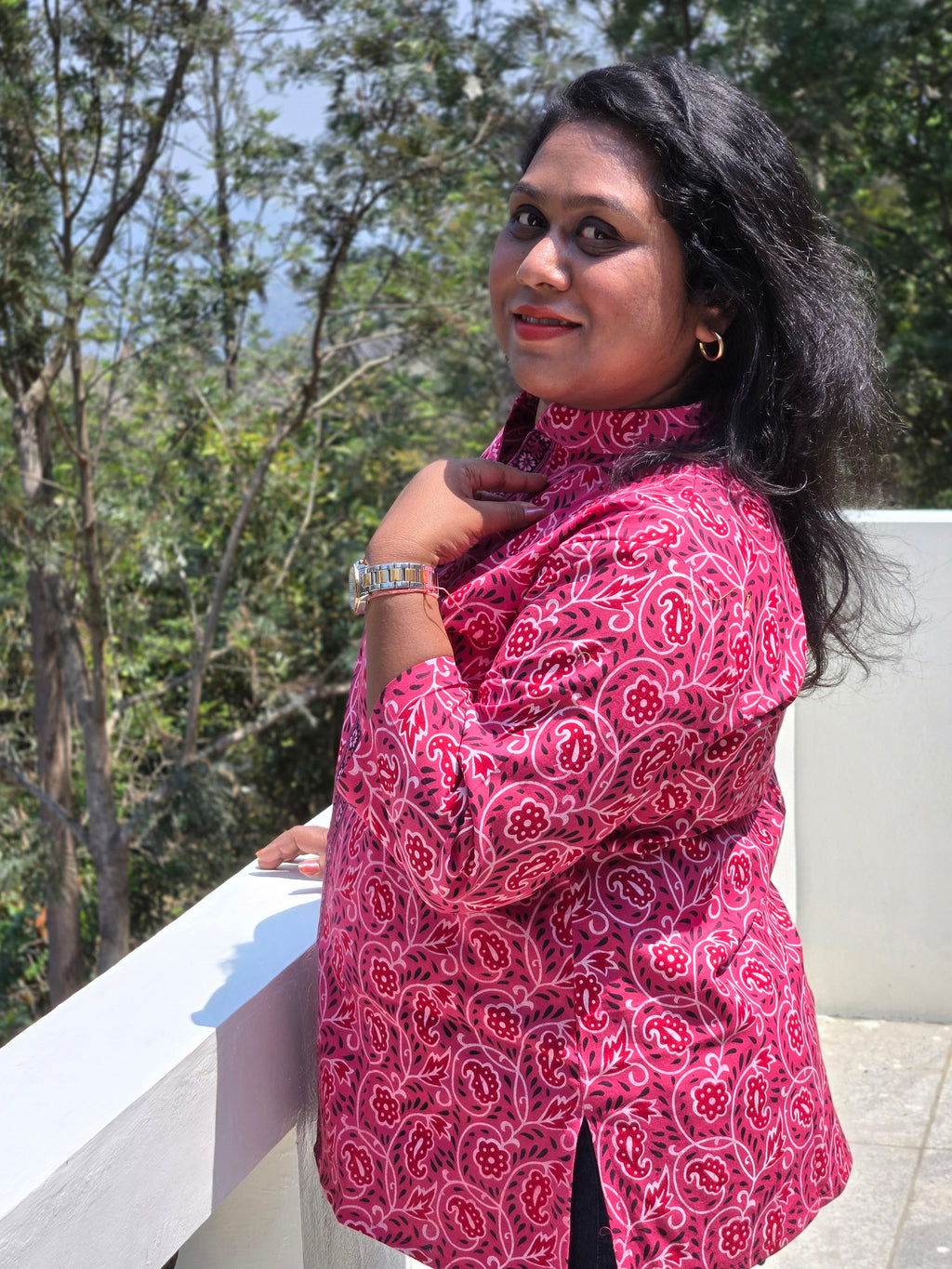 Vrinda Ajrakh Cotton Short Kurti