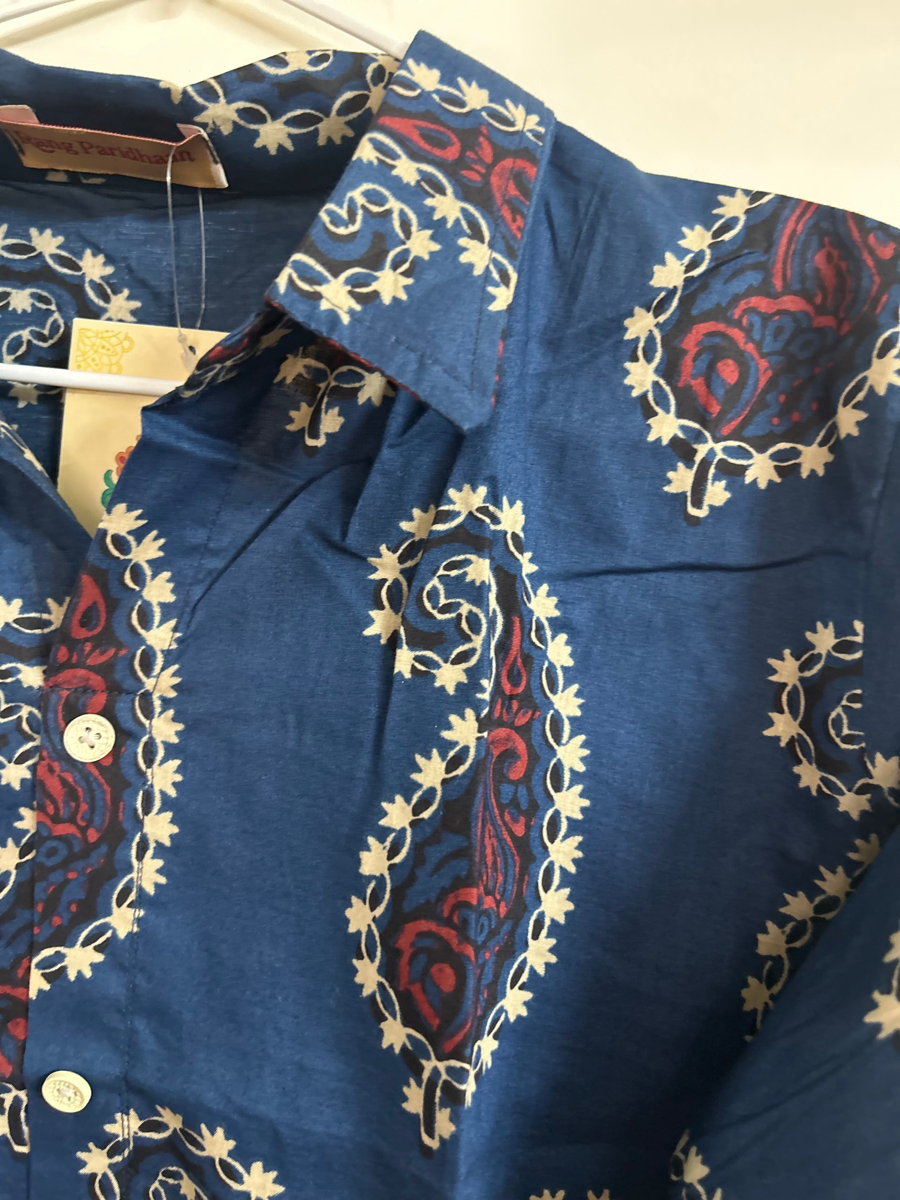 Aara Handblock Ajrakh Cotton Short Kurti