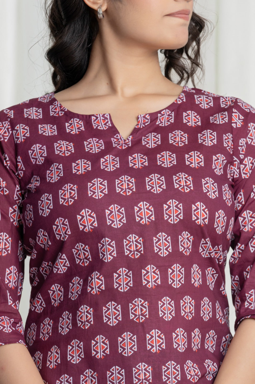 Anila Cotton Handblock Printed Short Kurti