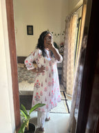 Saadgi Cotton White Kurta for Women | A-Line Fit | Casual & Work wear with Lining