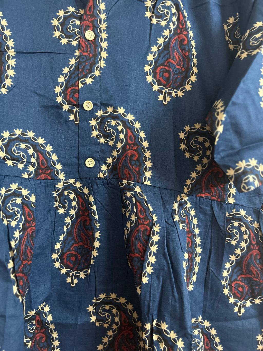Aara Handblock Ajrakh Cotton Short Kurti