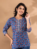 Megha Cotton Jaipuri Print Short Kurti