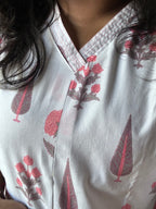 Saadgi Cotton White Kurta for Women | A-Line Fit | Casual & Work wear