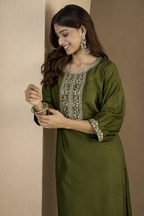 Miraz Viscose Rayon Embroidered Kurti