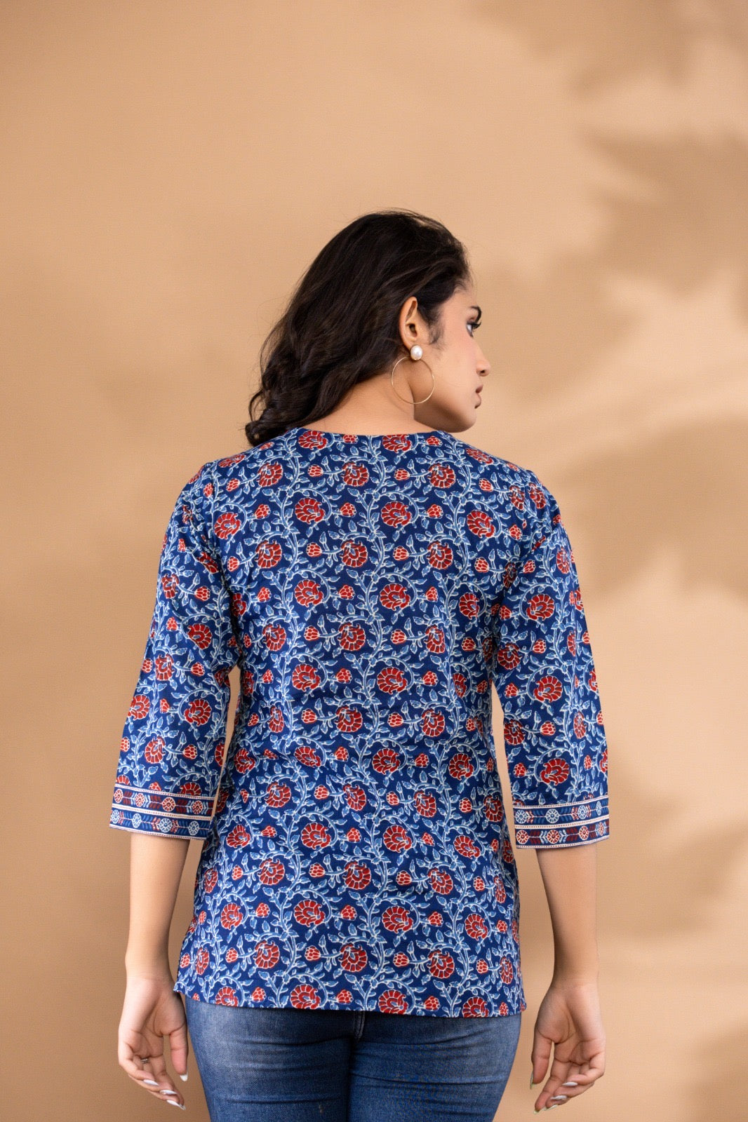 Megha Cotton Jaipuri Print Short Kurti