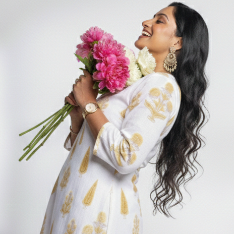 Swara Cotton A-Line Jaipur motif print Kurti