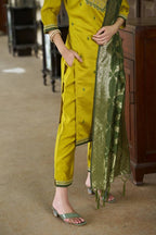 Abha Festive Embroidered Kurti Set