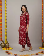 Mehek Bandhani Print Kurti Set