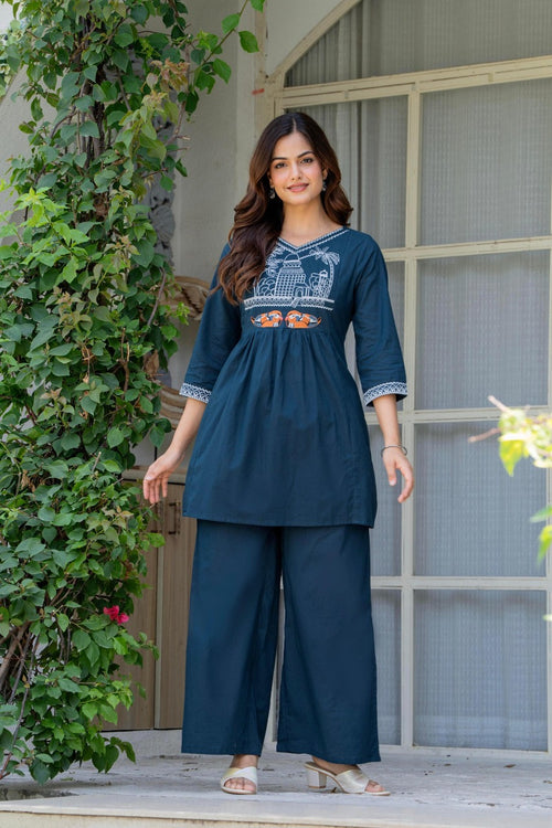 Akira Embroidered Cotton Coord Set