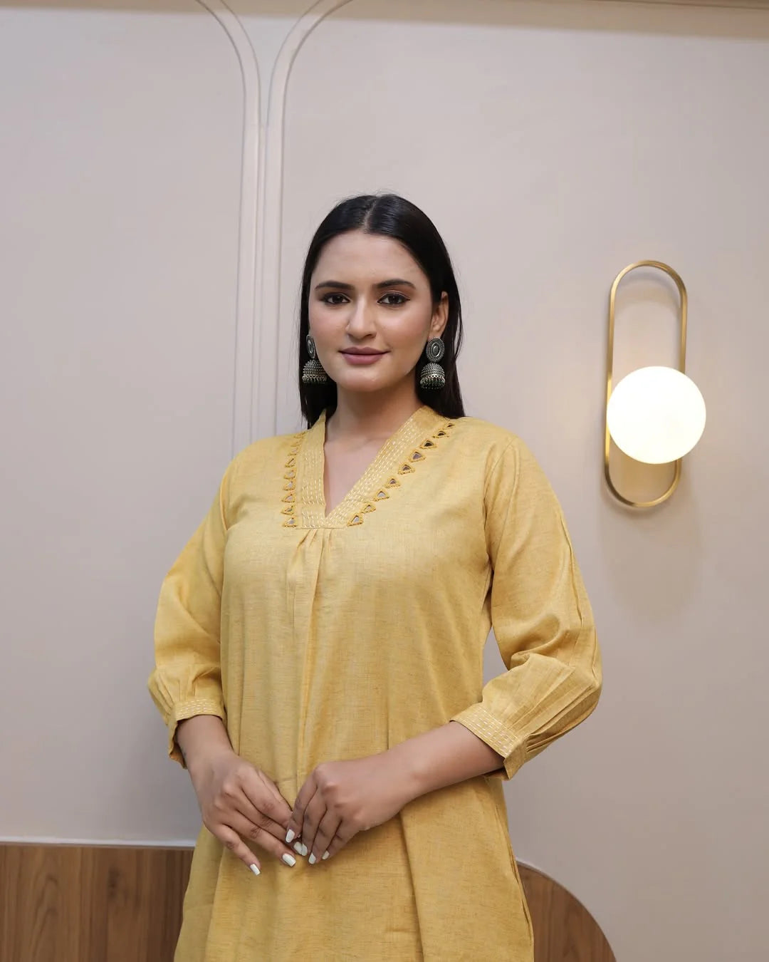 Nirali Pure Cotton Embroidered Kurti Set