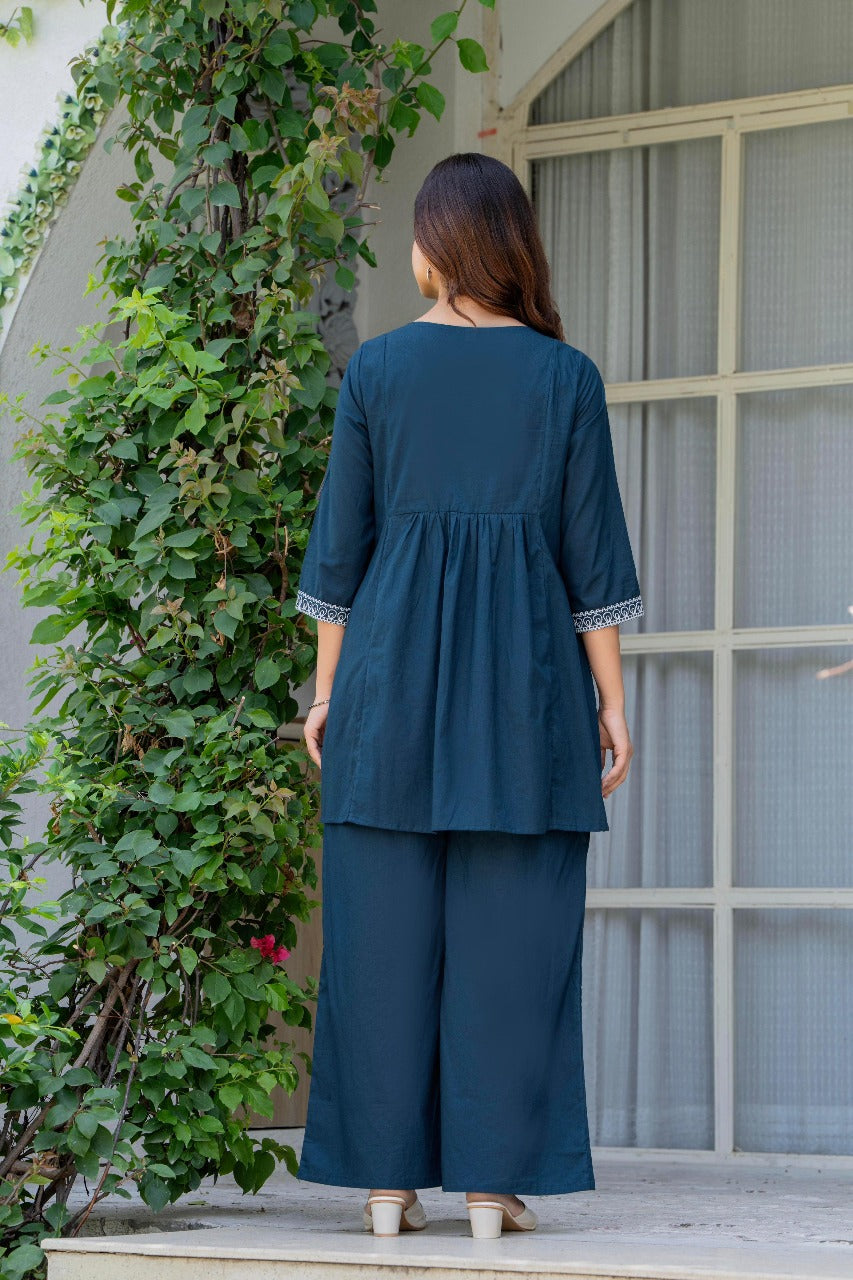 Akira Embroidered Cotton Coord Set