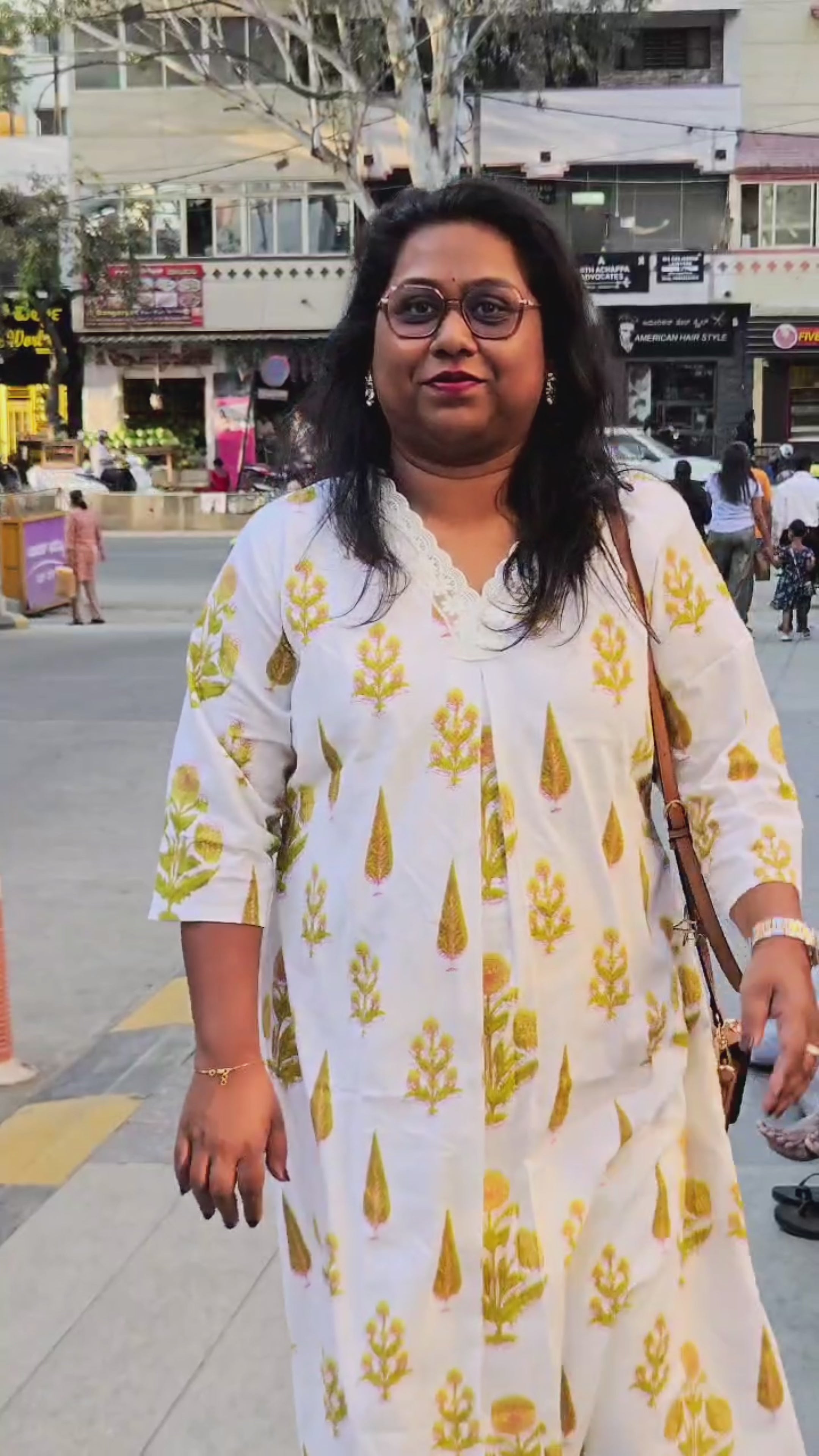 Swara Cotton A-Line Jaipur motif print Kurti