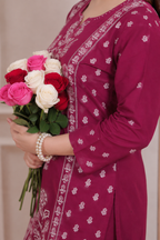 Vritti Pure Cotton Women's Straight Cut Kurta Set with Dupatta