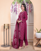 Vritti Pure Cotton Women's Straight Cut Kurta Set with Dupatta